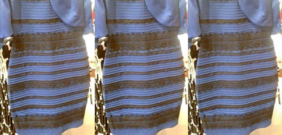 Blue And Yellow Dress Illusion